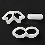 3Pcs Plastic Mold, Clay Cutters, Bowknot, White, 10.5~24x28~47.5x12mm(DIY-WH0308-634A)