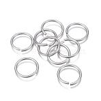 Tarnish Resistant 304 Stainless Steel Open Jump Rings, Saw Cut Round, Stainless Steel Color, 20x2mm(STAS-P236-24P)