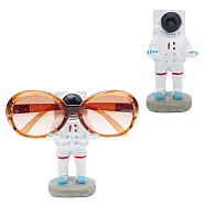 Opaque Resin Glasses Display Stands, Sunglasses Storage Holder, Spaceman shape, White, 5.3x5.8x11.4cm(ODIS-WH0027-033)