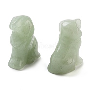 Natural Green Aventurine Carved Dog Figurines, for Home Office Desktop Decoration, 10~13x16~18x24~25mm(DJEW-L023-A06)