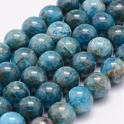 Natural Apatite Beads Strands, Round, 9.5mm, Hole: 1mm; about 41pcs/strand, 15.3inches(39cm)(G-J373-21-9.5mm)