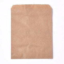 Kraft Paper Bags, No Handles, Food Storage Bags, BurlyWood, None Pattern, 18x13cm(CARB-P001-D02-04)