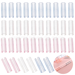 CHGCRAFT 36Pcs 3 Colors Transparent ABS Plastic Bed Sheet Grippers, Fasteners Bed Sheet Clip, Quilt Fixator, Column, Mixed Color, 50x17mm, 12pcs/color(KY-CA0001-36)