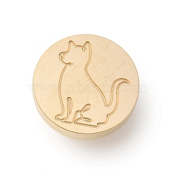 Golden Tone Wax Seal Brass Stamp Heads, for Wax Seal Stamp, Pet Series, Dog, 25x14mm, Hole: 7mm(AJEW-U008-03G-08)