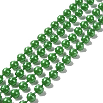 Acrylic Imitation Pearl Beaded Trim Garland Strand, Great for Door Curtain and Wedding Decoration DIY Material, Green, 5mm, about 30m/roll