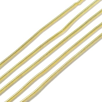 French Wire Gimp Wire, Flexible Round Copper Wire, Metallic Thread for Embroidery Projects and Jewelry Making, Yellow, 18 Gauge(1mm), 10g/bag