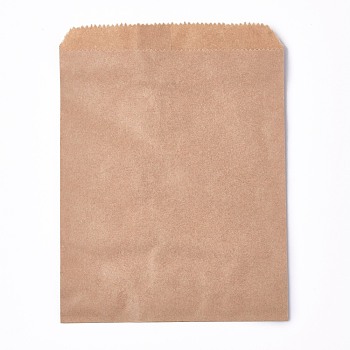 Kraft Paper Bags, No Handles, Food Storage Bags, BurlyWood, None Pattern, 18x13cm