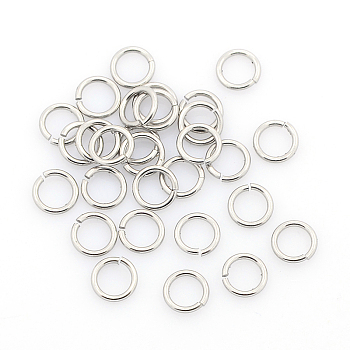 304 Stainless Steel Open Jump Rings, Stainless Steel Color, 5x0.9mm, about 3.2mm inner diameter, about 333pcs/20g