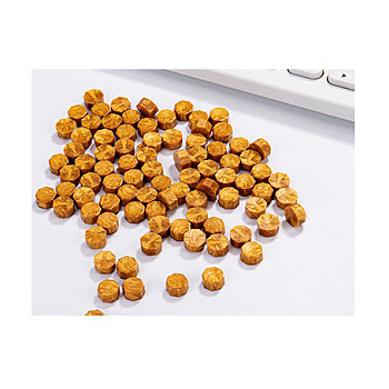 Sealing Wax Particles, for Retro Seal Stamp, Octagon, Dark Goldenrod, 9mm, about 1500pcs/500g