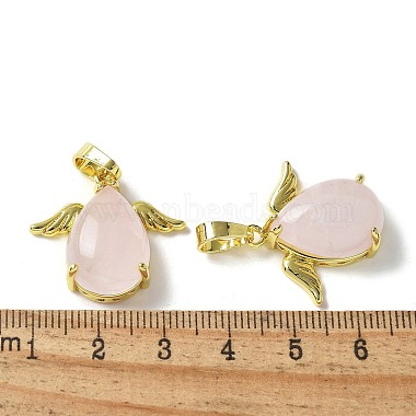 Natural Rose Quartz Pendants(KK-F888-01G-21)-3