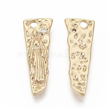 Brass Cubic Zirconia Pendants(KK-T050-36G-NF)-2