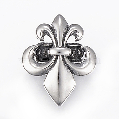 Antique Bronze Flower 304 Stainless Steel Slide Charms