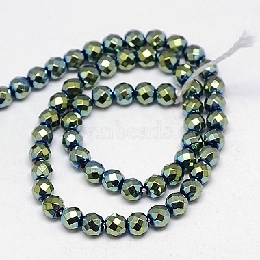 Electroplate Non-magnetic Synthetic Hematite Beads Strands(G-J169B-4mm-06)-2