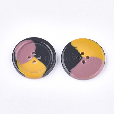 Tri-color Resin Buttons(RESI-S377-06A-02)-2