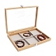 6 個のコンパートメントが付いた長方形の木製ジュエリー プレゼンテーション ボックス(PW-WG90817-08)-1