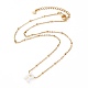 Natural Shell Initial Pendant Necklaces(NJEW-JN03298)-2