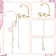 4Pcs 4 Style Crystal Rhinestone Flower Cuff Earrings with Enamel(EJEW-AN0001-61)-3