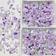 20G Glass Seed Beads, Mixed Shapes, DIY Necklace Bracelet Accessories, Plum, 2.5~7.5x2~4.5x2~4.5mm, Hole: 0.8~1.4mm(DIY-U007-01A)