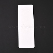 Paper Keychain Display Cards, Rectangle, White, 15x5.2x0.03cm(CDIS-WH0006-05)