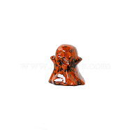 Halloween Natural Mahogany Obsidian Home Display Decorations, Ghost, 25~30mm(G-PW0004-50H)
