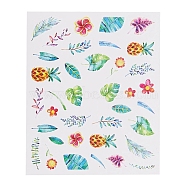 Nail Decals Stickers, Self-Adhesive Plants Flamingo Flower Nail Design Art, for Nail Toenails Tips Decorations, Colorful, 6.3x5.2cm(MRMJ-Q042-B05)