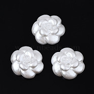 Opaque Resin Cabochons, Flower, White, 15x15x5mm(CRES-S302-56)