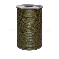 Waxed Polyester Cord, 6-Ply, Dark Olive Green, 0.55mm, about 38.27 yards(35m)/roll(YC-E006-0.55mm-A23)