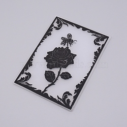 Plastic Embossing Folders, Concave-Convex Embossing Stencils, for Handcraft Photo Album Decoration, Plant & Animal Pattern, 148x105x3mm(DIY-WH0186-67)