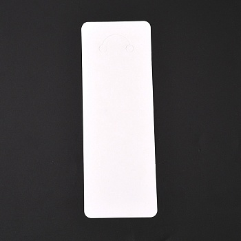 Paper Keychain Display Cards, Rectangle, White, 15x5.2x0.03cm