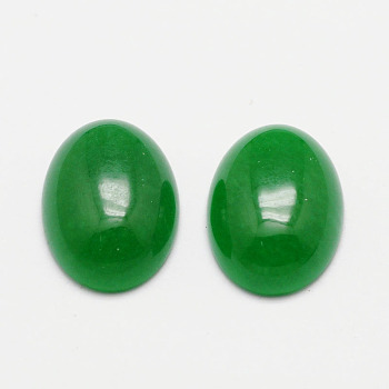 Oval Natural Malaysia Jade Cabochons, 25x18x6mm
