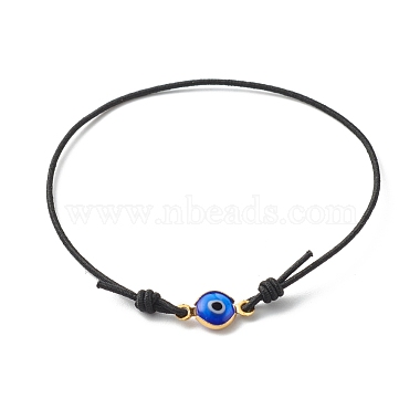 Adjustable Handmade Evil Eye Lampwork Link Bracelets(BJEW-JB06689)-2