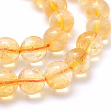Chapelets de perles de citrine naturelle(X-G-P335-11-8mm-A)-3