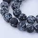 Chapelets de perles de flocon de neige en obsidienne naturelle(X-G-Q462-6mm-10)-1