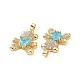 Real 18K Gold Plated Brass Micro Pave Clear Cubic Zirconia Pendants(KK-E068-VC419)-3