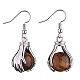 Natural Tiger Eye Palm Dangle Earrings(EJEW-A092-09P-17)-3