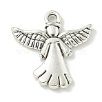 Tibetan Style Alloy Pendants, Lead Free & Cadmium Free, Angle, Antique Silver, 20.5x20.5x2mm, Hole: 2mm(X-TIBE-I026-5991AS)