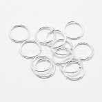 925 Sterling Silver Open Jump Rings, Saw Cut Round, Silver, 10x1mm, 18 Gauge, Inner Diameter: 8mm(STER-L063-02S)