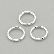 925 Sterling Silver Round Rings, Soldered Jump Rings, Silver, 6x0.7mm, 4mm inner diameter(STER-S002-58)