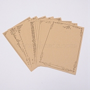 Paper Letter Stationery, Rectangle, Tan, 21x14.5x0.01cm, 8pcs/set(DIY-WH0190-24B)