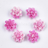 Synthetic Coral Beads, Dyed, Flower, Orchid, 17.5x18x10mm, Hole: 1.5mm(CORA-S027-38N)