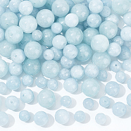 3 Strands 3 Styles Natural Chalcedony Beads Strands, Imitation Aquamarine, Dyed & Heated, Round, 6~10mm, Hole: 1mm, 1 strand/style(G-NB0005-16)