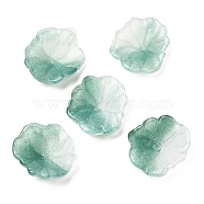 Glass Beads, Lotus Petal, Dark Cyan, 24.5x24x6.5mm, Hole: 1.2mm(GLAA-Q095-01C)
