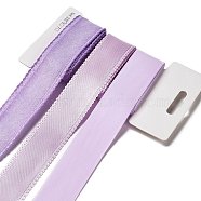 9 Yards 3 Styles Polyester Ribbon, for DIY Handmade Craft, Hair Bowknots and Gift Decoration, Lilac Color Palette, Lilac, 1~1-1/8 inch(25~28mm), about 3 yards/style(SRIB-A014-I04)