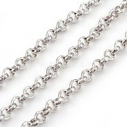 Iron Rolo Chains, Belcher Chain, Unwelded, Cadmium Free & Nickel Free & Lead Free, Platinum, 2.5x1mm, about 328.08 Feet(100m)/roll(CH-S067-P-NR)