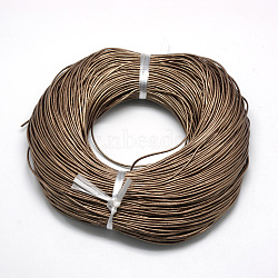 Spray Painted Cowhide Leather Cords, Coconut Brown, 2.0mm, about 100yards/bundle(300 feet/bundle)(WL-R001-2.0mm-50)