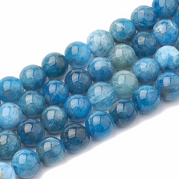 Natural Apatite Beads Strands, Round, 7.5mm, Hole: 1mm, about 53pcs/strand