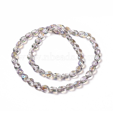 transparentes perles de verre de galvanoplastie brins(GLAA-C025-02F)-3