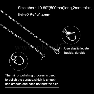 304 Stainless Steel Necklace(MAK-K004-09P)-2