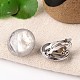 Natural Mixed Stone Dome/Half Round Clip-on Earrings(EJEW-J090-M)-2