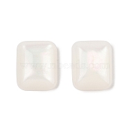 Opaque Resin Decoden Cabochons, Rectangle, White, 10x8x3mm(CRES-I036-09B)